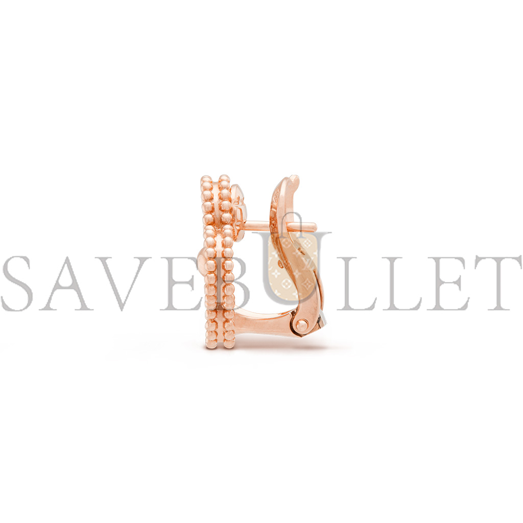 VAN CLEEF ARPELS VINTAGE ALHAMBRA EARRINGS - ROSE GOLD, DIAMOND  VCARP2R500